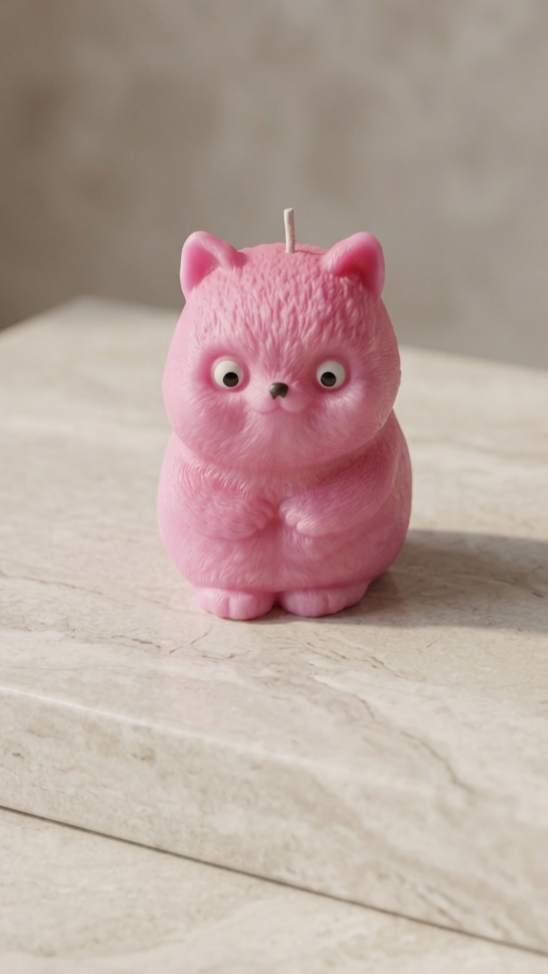 Kitty Candle (Pink)