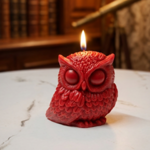 Crimson Owl Floral Scented Candle(Red)