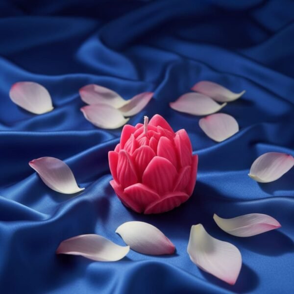 closed lotus structured scented candle