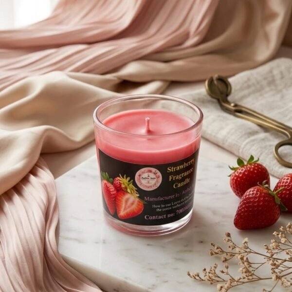 short glass scented candle