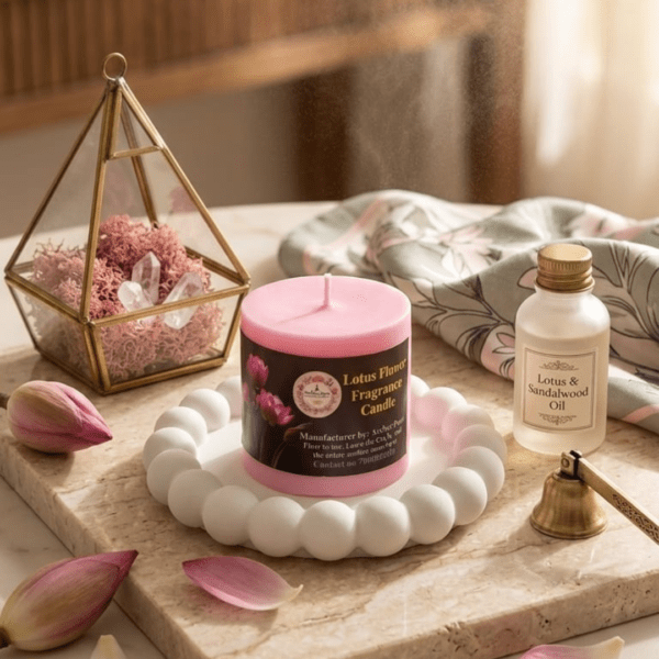 2 pillar scented candles